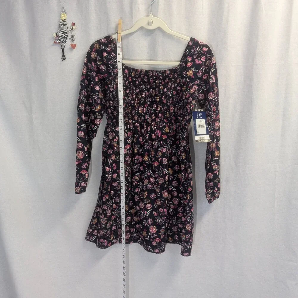 NWT Gap Kids Size XL/14-16 Navy Floral Dress